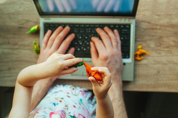 working from home with kids